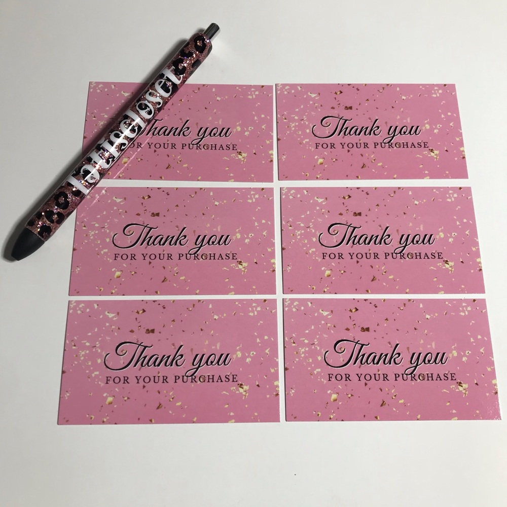 30 thank you for your purchase cards glossy size 3.5x2 - Picture 4 of 6